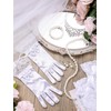 Fourluoo 7 Pcs First Communion Veil Set for Girls Crown