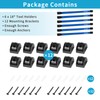 Rechabite 6 Pieces 18" Magnetic Tool Holder Strip, Blue Magnet