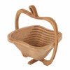 Folding banbu-basuketto Apple Basket Hamper Basket Fruit Basket Trinket Pot