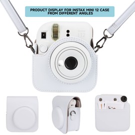 Meetikar Instant Camera Accessories for Instax Mini 12, Camera Bag for Instax Mini 12 with 64 Pockets Photo Album and Colour Filter/Picture Frame/Wall Decoration Frame/Frame Sticker/Corner Sticker,