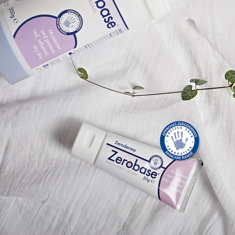 Zeroderma Zerobase Emollient Cream 50g, Softens Moisturises And Protects Dry