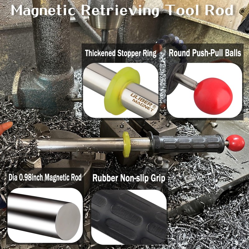 ULIBERMAGNET Magnetic Pickup Lifter, 8000 Gauss Neodymium Magnetic Lift Tool