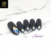  No.1203 Handmade Nail Tips - Short Straight Coffin /