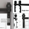 BONIKLUBA 40" Bi-Folding Sliding Barn Door Hardware Track Kit,Smoothly&Quietly,Side Mounted