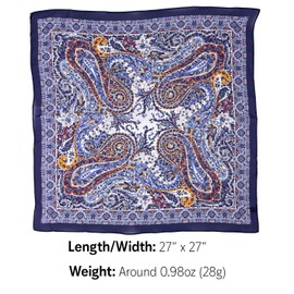 MONGGIL Satin Silky Scarf Pattern Design Print Neck Scarves Bandanas Hair Band Headband Scarves for Women Lightweight Gift 27x27 inches(MG-SC-307)