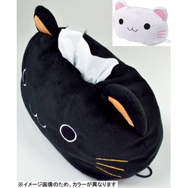 小島通商 ねこ顔ティッシュカバー 白猫 30cm×20cm×18cm