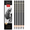 Brusarth Professional Charcoal Pencils Drawing Set - 6 Pieces Soft