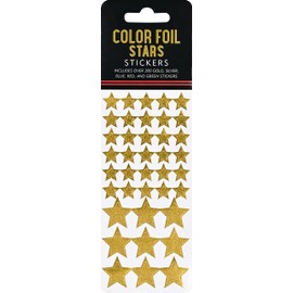 Colour Foil Stars Sticker Set (6 Different Sheets of Stickers!), 2 1/2 x 7 1/8