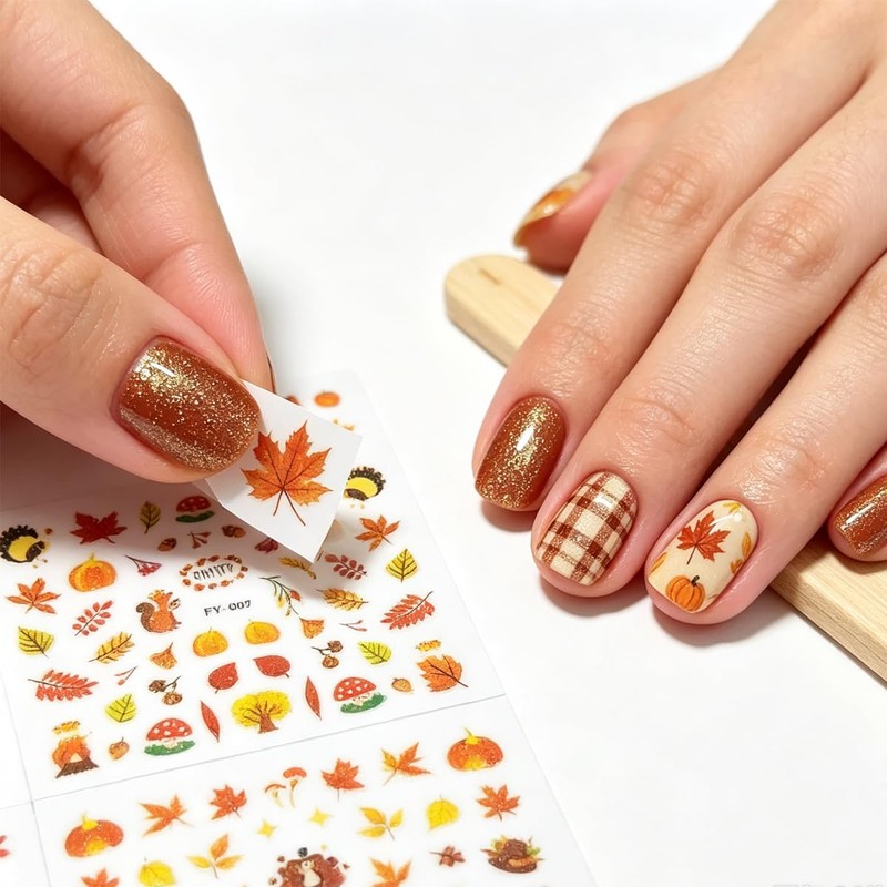 Fall Nail Art Stickers, 30 Sheets