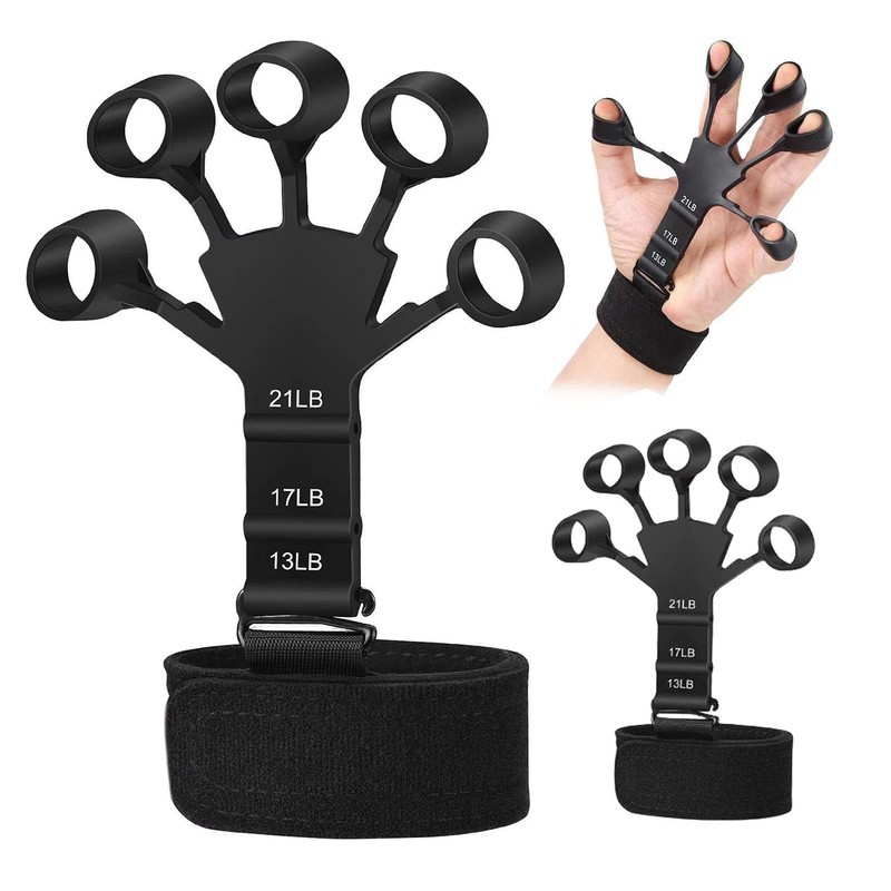 Finger Power, Set of 2, Finger Trainer, Adjustable Strength, Grip