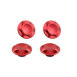 POSH 001820-02 Motorcycle Goods Cap Bolt Cover NASA Type M8 Red General Purpose