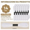 Set di 14 fili di filo da ricamo bianco, 120