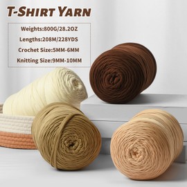 (800g/228yds) T Shirt Yarn, Soft Tshirt Crochet Yarn for Crafts and DIY Knitting Crocheting Cloth/Bag/Basket/Coaster, 100% Polyeste Elastic Fabric Chunky Thick Yarn for Crocheting (Peacock Green)