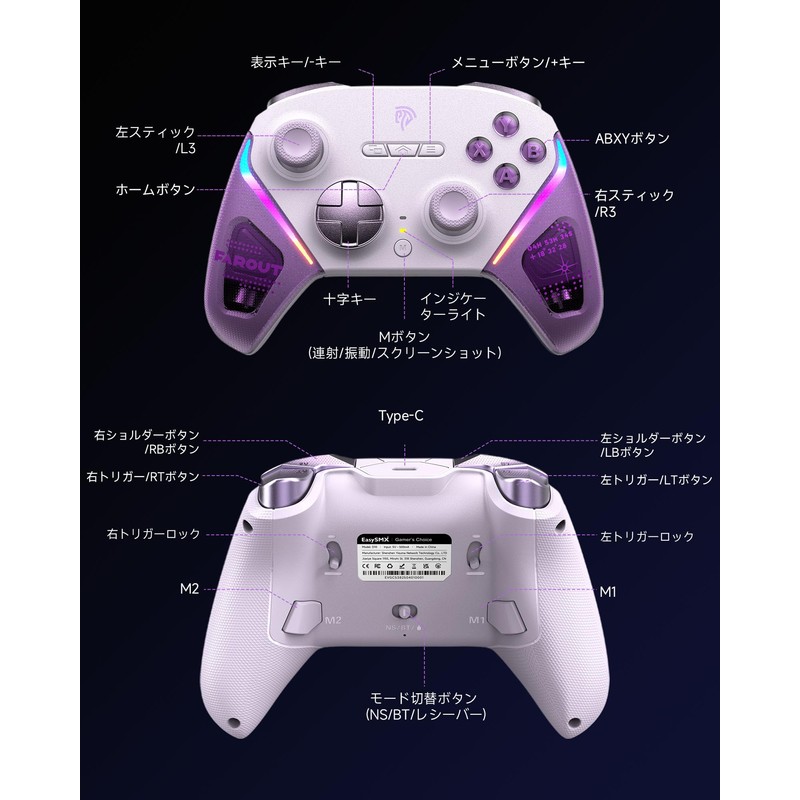 EasySMX D10 PC Controller, Charging Dock, Wireless Gamepad, Game Controller