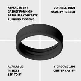 Con Forms Concrete Pump Placing Line Shotcrete System 2.5" Hevi-Duty Clamp Replacement Gasket HD