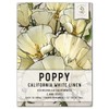 Seed Needs, White Linen California Poppy Seeds - 2,000 Seeds