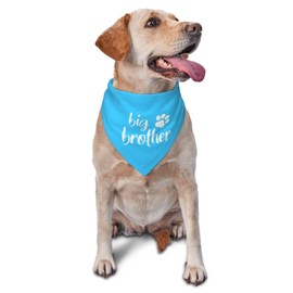 vercosee Big Brother Gender Reveal Baby Announcement Dog Bandana Matching Family Triangle Dog Bandana for Dogs (Blue)