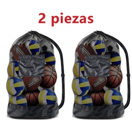2PCS Bolsa de Pelota Bolsa de Red de Fútbol Bolsa Grande de Malla Deportiva para 12 Balones, bolsa de malla para balones de equipo de fútbol,Bolsa cordón para Artículos deportivos voleibol baloncesto