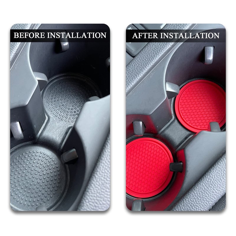Msyuusr 4PCS Car Cup Holder Coaster, Silicone Honeycomb Auto Anti