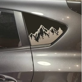 Xinghe 2pcs for Subaru CrossTrek XV 2018-2023 Rear Side Window American Flag Decal, Matte Black USA Flag Decal Sticker, Patriotic Decal for Car (for Subaru crosstrek xv 2018-2023, Mountain Black)