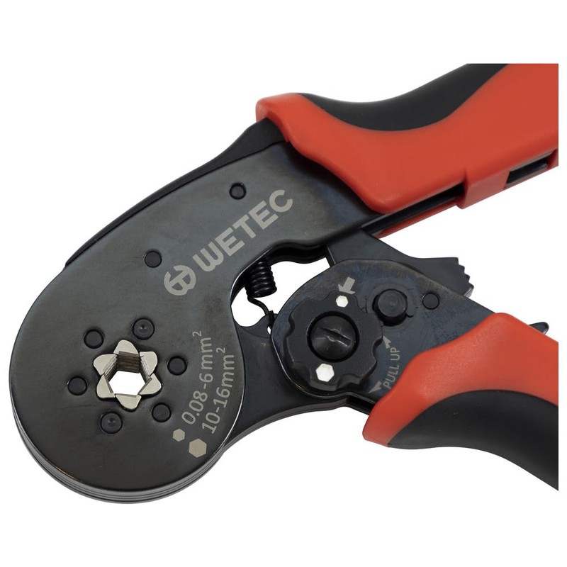 WETEC Crimping Pliers, Hexagonal Press Mould for Wire End Ferrules