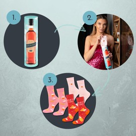 soxo Drinks Socks Women Funny Ladies Gift Ideas Long Womens Sock Women's Funky Gifts 4.5-8.5 Aperitif 3 Pairs