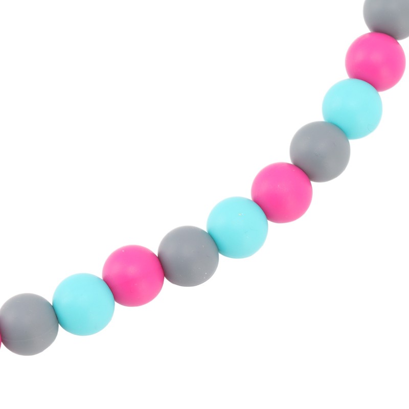 Silicone Baby Teething Necklace Soft Flexible Safe Infant Toddler Teether