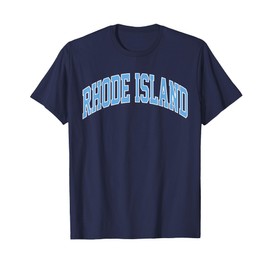 Retro Rhode Island Souvenir Classic Rhode Island Light Blue T-Shirt
