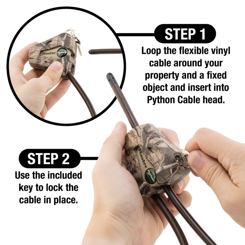 Master Lock Cable Lock, Python Adjustable Keyed Cable Lock, 6