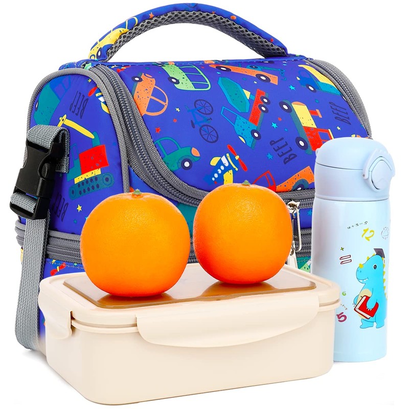 FlowFly Double Decker Cooler Insulated Lunch Bag Large Tote for