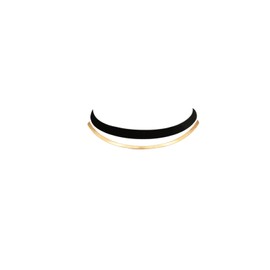 Ayoiow Women's Choker Necklace Velvet Choker Black 32 cm + Gold Snake Chain 37 cm Choker Necklace for Women Girls, Stainless Steel