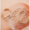 FIRAZIO 2-8 Pcs Cuff Bangle Bracelet for Women Open Wide