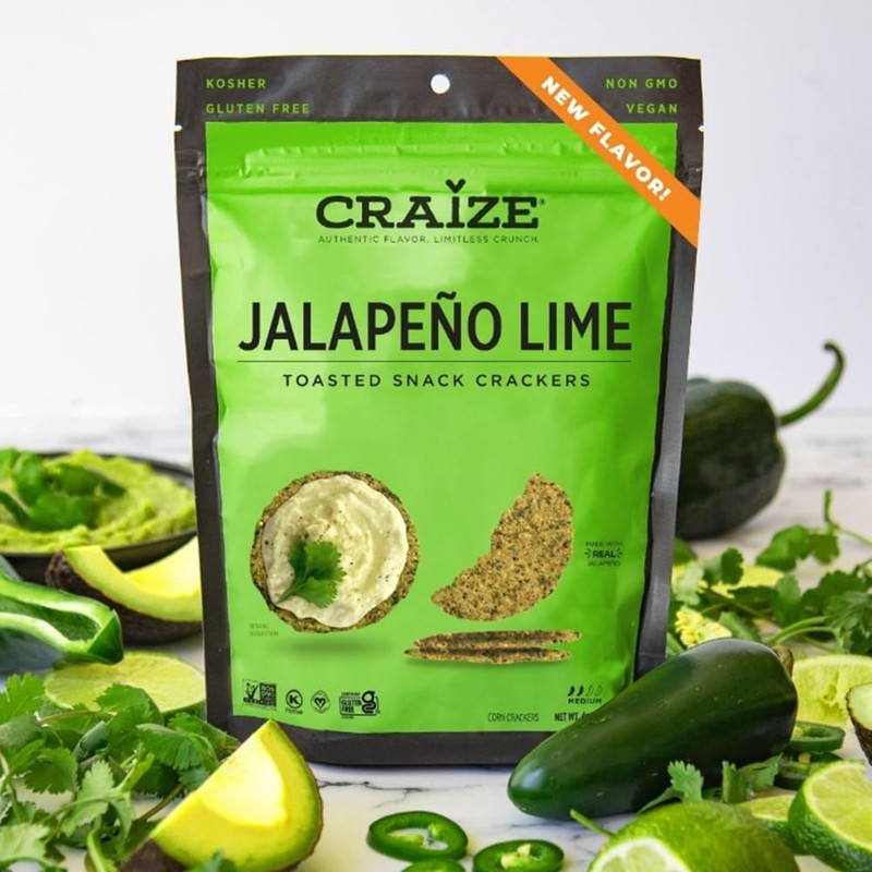 Craize *NEW FLAVOR* Jalapeño Lime Crisps | Gluten Free, Vegan,