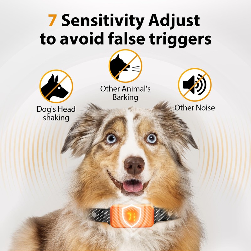 KJKZO Dog Bark Collar for Large Medium Small Dogs, Rechargeable