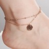 Kim Johanson Stainless Steel Rose Gold Rose Anklet For Women