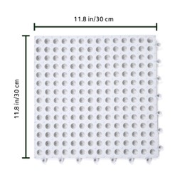 NarangOrnt 10pcs 11.8x11.8in Grey Sucker Interlocking Rubber Floor Tiles Soft TPE Non-Slip Tile Splicing Shower Mat Pet mats,Outdoor Cushion Mat for Bathroom,Deck,Drain,Pool,Patio,Balcony,Pet cage