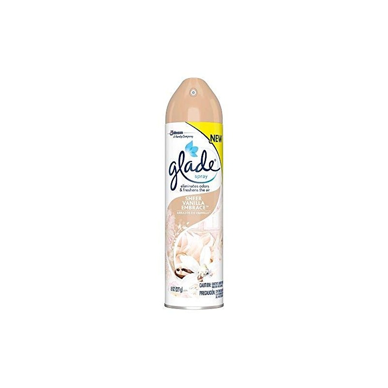 Glade Sheer Vanilla Aerosol 8 Ounce (Pack of 3)