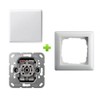 GIRA Complete Set Double-Throw Switch Set Pure White Glossy System