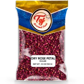 TAJ Dried Rose Petals 3.5oz | Edible Dry Rose Petal | Great for Toppings, Teas, Deserts