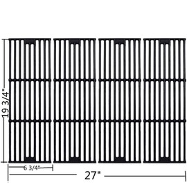 Votenli C6505A(4-Pack) 19 3/4" Cast Iron Cooking Grid Grates Replacement for Chargriller 2121, 2123, 2222, 2828, 3001, 3008, 3030, 3725, 4000, 4208, 5050, 5072, 5252, 9020
