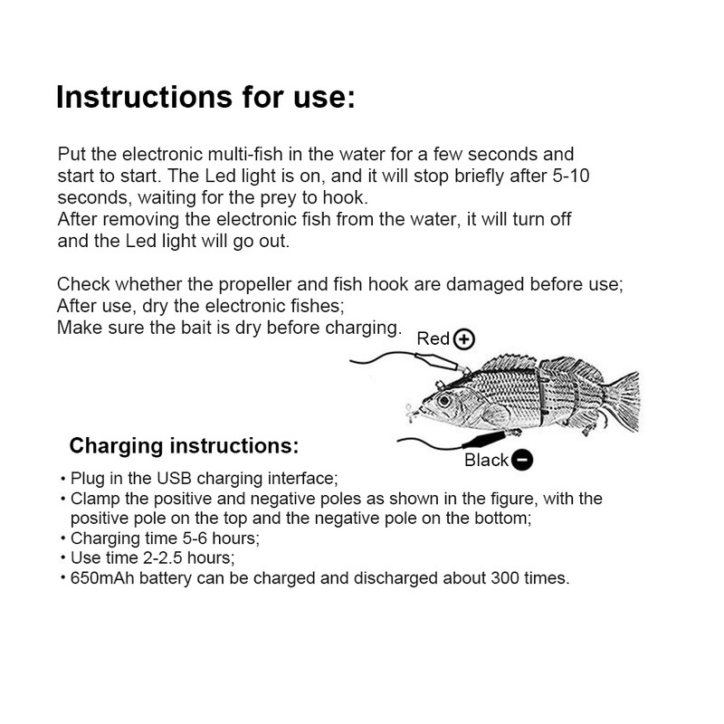 Electric Bait Swimming Robotic Segment Fishing Lure USB Charging Swim