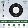 Aurolit Flag Pole Light Solar Powered, 25 Bright LED Flag