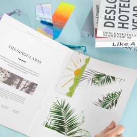 Acrylic Bookmarks Blanks Bulk 30PCS Semicircle Clear Bookmark Plastic Blank 15 Sets with 5 Color Tassels for Vinyl DIY Craft (5.9 * 2.0 inch)