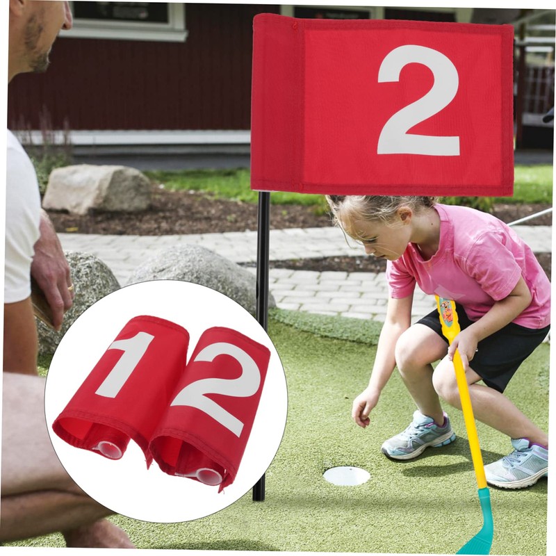 SUPVOX 2pcs Portable Golf Course Practice Flags Set High Accessories