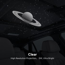Car Star Projector with Air Freshener, Ceiling Ambient Light with 6 Scents, Auto On/Off, Vent Clip Accent Light with Diffuser(Saturn)