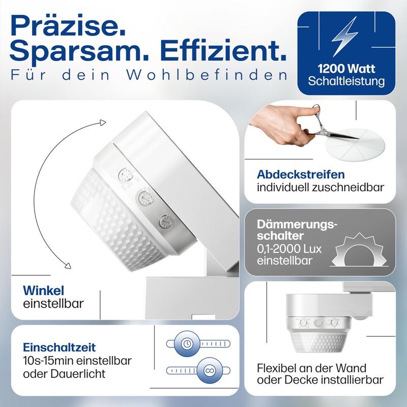 HUBER Motion 100 Infrared Motion Sensor 360° with 4 Sensors