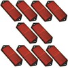 Red Large Rectangular Rear Reflector Pack of 10 Trailer Fence/Gate