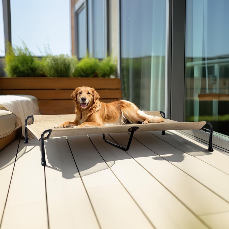 Veehoo Cooling Elevated Dog Bed - Raised for Large Dogs,