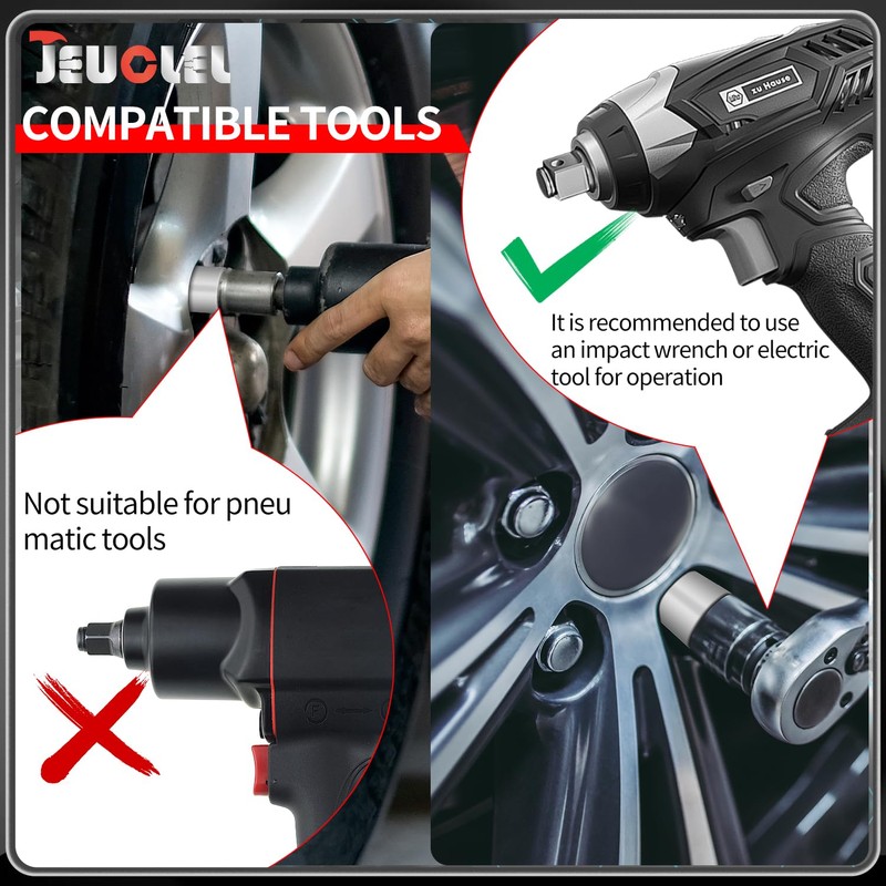 JEUCLEL Type O Wheel Locking Nut Key Compatible with New