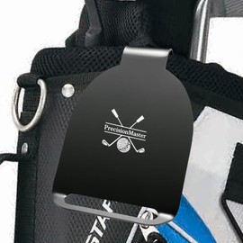PrecisionMaster Golf Bag Metal Clip Metal Bag Pad, Magnetic Golf Bag Landing Pad Golf Rangefinder Magnetic Clip, Metal Golf Clip for Golf Lovers